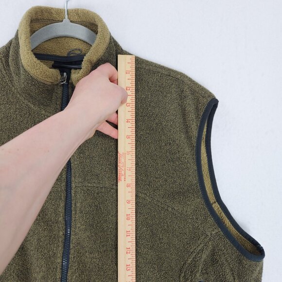 REI Vest Mens XL Green Brown Polartec Full Zip Fleece Lightweight Outdoor Casual - Picture 5 of 13